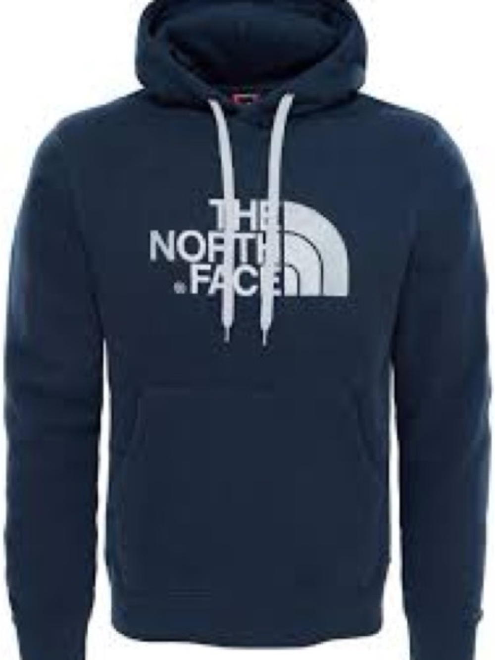 The North Face Men's Navy Pullover Hoodie with White Logo